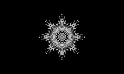 Fototapeta premium fractal snowflake imprint