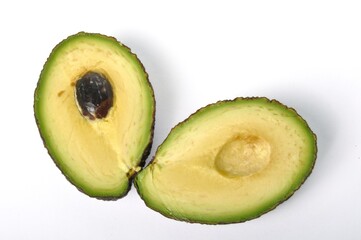 Avocado on white background