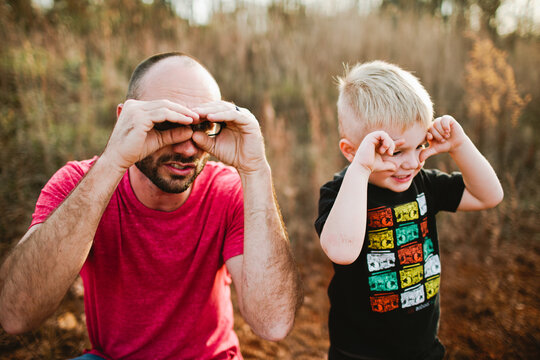 Father and Son playing