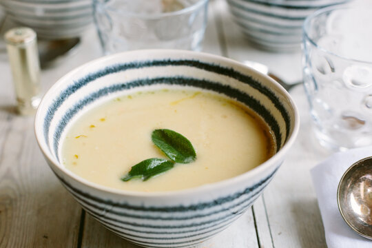 a white bean soup with sage.
