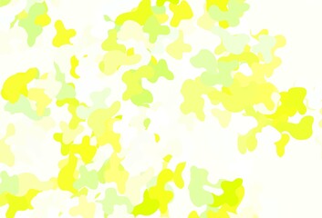 Light Green, Yellow vector pattern with random forms.