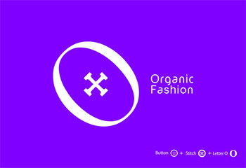 Organic Fashion button shape Logo