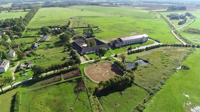 Burtnieki stud farm from drone
