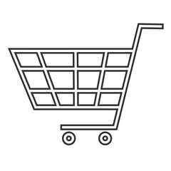 Supermarket cart linear icon. Vector icons from the business collection.