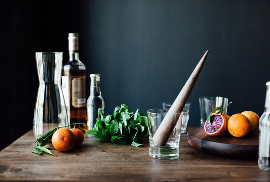 Blood orange mojito
