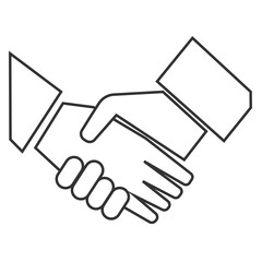 Handshake against linear icon. Vector icon from the business collection.