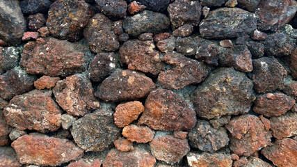 Closeup on stone wall texture