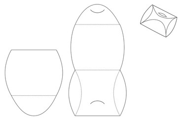 Almohada para dulces desplegada