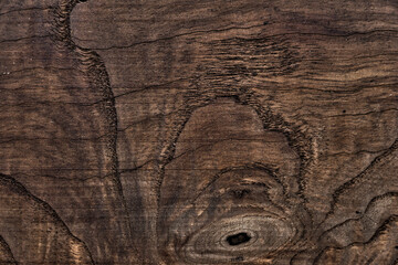 Dark detailed texture of processed wood, wooden background wallpaper