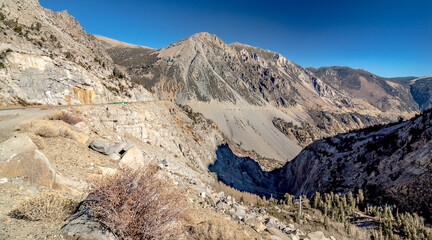 scenery near and around tioga pass in sierra mountains