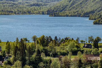 Fototapeta na wymiar Bohinj lake from Rudnica mountain 