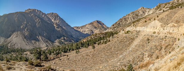 scenery near and around tioga pass in sierra mountains