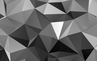 Light Silver, Gray vector polygonal background. A vague abstract illustration with gradient. Polygonal design for your web site.