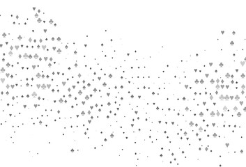 Light Silver, Gray vector background with cards signs.