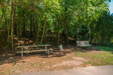 Picnic area in a park
