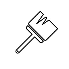 Brush paint tool icon isolated on white background flat style. Vector illustration