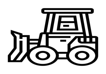 Crawler bulldozer icon for apps and website