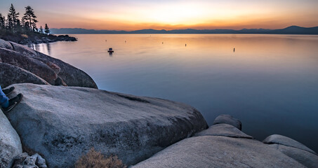 beautiful sierra scenery at lake tahoe california