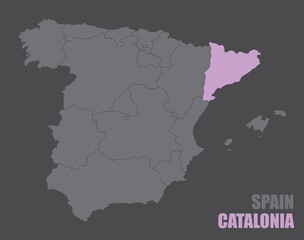 Spain Catalonia map