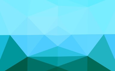 Light Blue, Green vector low poly layout. Colorful illustration in abstract style with gradient. Polygonal design for your web site.