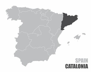 Spain Catalonia map