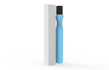 Opened Roll-on Deodorant Mockup. Realistic Anti-Perspirant Roll On Mock Up. Isolated on White. 3D Illustration.