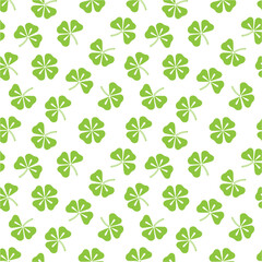 Seamless pattern with clovers. Vector hand drawn illustration.
Illustration for wrapping paper, post cards, prints for clothes, and emblems.