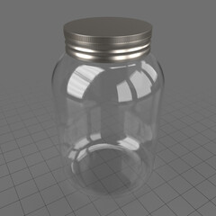 Empty plastic jar