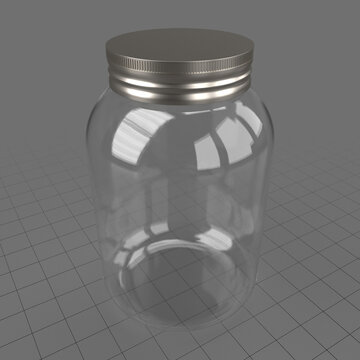 Empty plastic jar