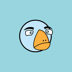 Fototapeta premium cartoon birdies face emoticon design