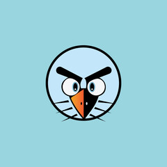 cartoon birdies face emoticon design