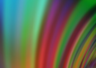 Obraz premium Light Green, Yellow vector template with bent lines. Shining illustration, which consist of blurred lines, circles. New composition for your brand book.