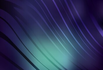 Dark Blue, Green vector background with wry lines.