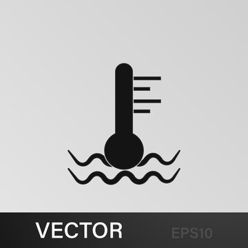 auto thermometer illustration icon on gray background