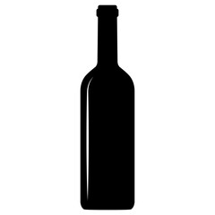 Wine icon, logo isolated on white background