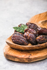 Large sweet dates close-up. Useful sweets for tea