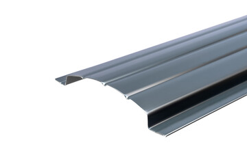 Blockhouse rails for fence colored colorful metal profile elements isolated