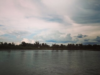 sunset over the river