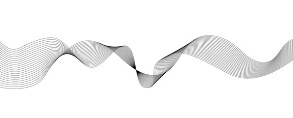 abstract vector wave lines on white background	