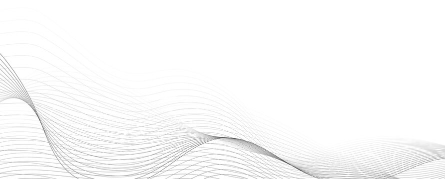 abstract vector wave lines on white background	