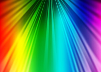 Light Multicolor, Rainbow vector template with repeated sticks. Lines on blurred abstract background with gradient. Pattern for ads, posters, banners.
