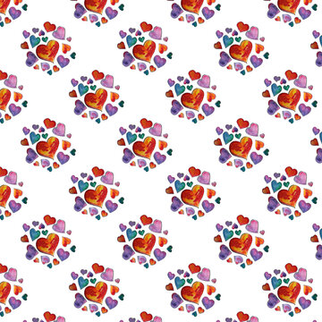 Pattern of stylish hearts for lovers