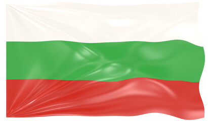 Detailed Illustration of a Waving Flag of Bulgaria