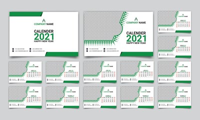 desk calender  tamplate design 2021