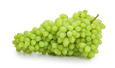 Bunch of ripe grapes isolated on a white