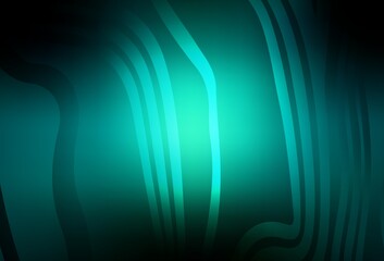Dark Blue, Green vector pattern with curved lines.