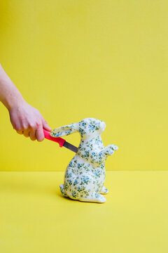 floral easter bunny got stabbed