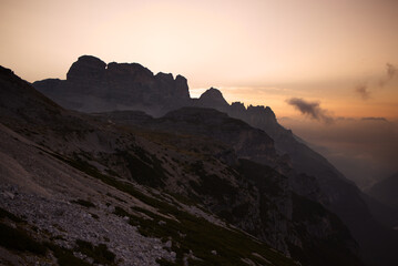 The Three Peaks natural park in the italian dolomites