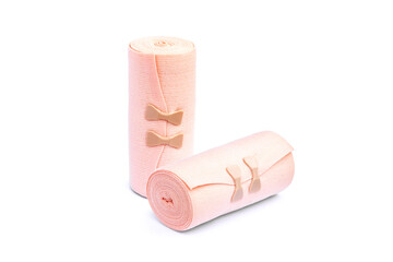 Medical bandage roll, Elastic bandage roll isolated on white background.