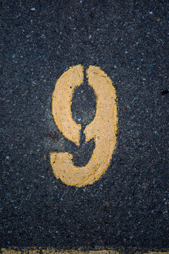Number 9 on ground